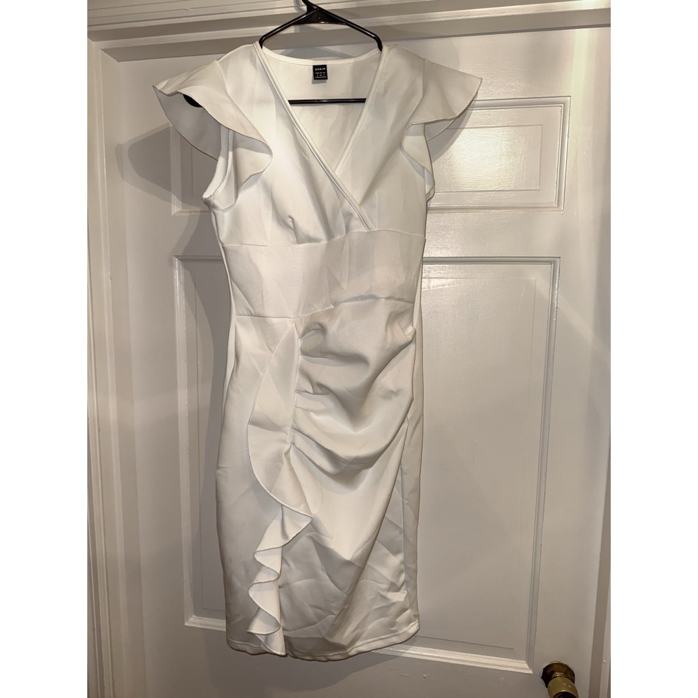 Shein Pencil Evening Dress White Size 4